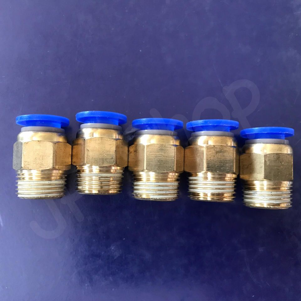 ข้อต่อลม pc10-03 ต่อตรงเสียบสายลมด้านหนึ่ง อีกด้านเกลีนยวนอก