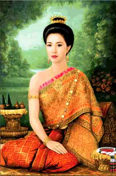 ครอสติสคริสตัลรูปพระนางสุพรรณกัลยา คริสตัลเม็ดเหลี่ยมติดเต็มแผ่น