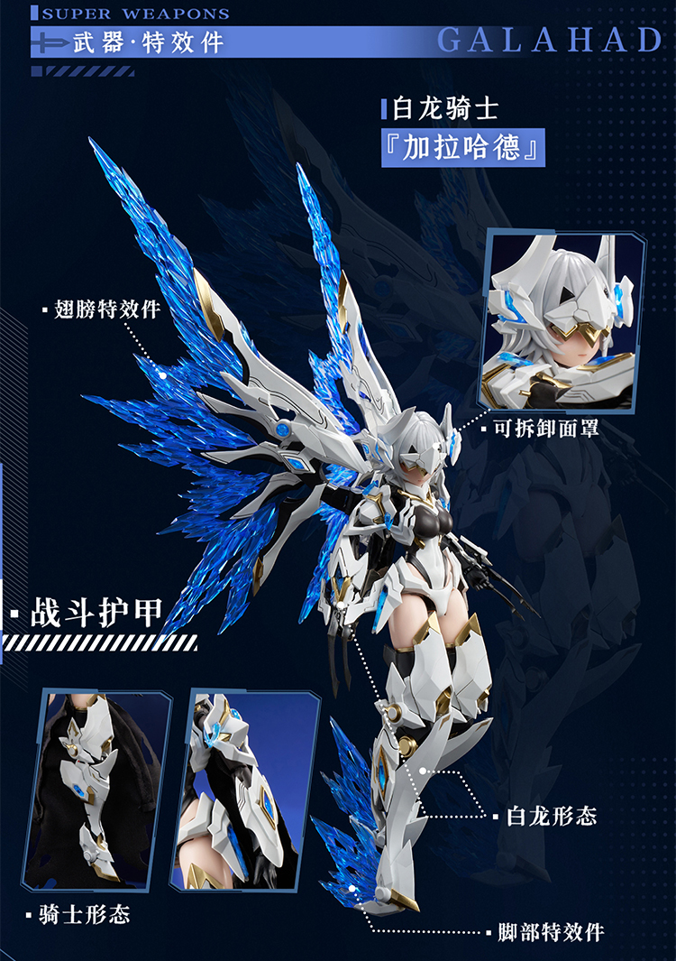 PRE-ORDER 1/12 White Dragon Knight - Galahad [Animester] (ล๊อตแรกแถมปีกแสง 2 สี)
