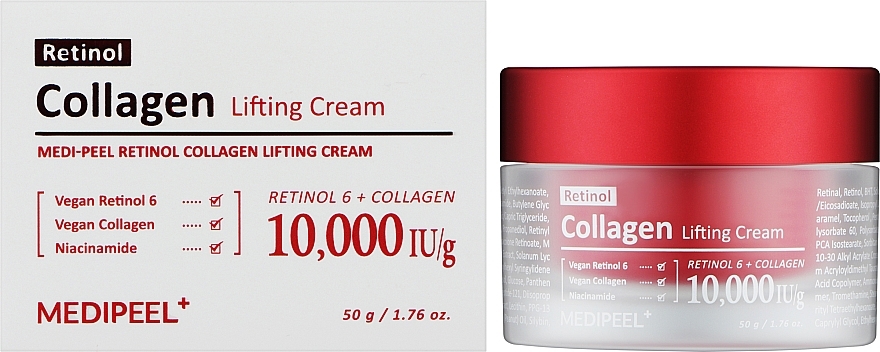 Medi-Peel Retinol Collagen Lifting Cream 50ml. ครีมลดริ้วรอย + ยกกระชับผิวตัวดังจากเกาหลี! (1กระปุก)