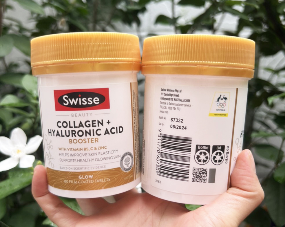 Swisse Beauty Collagen + Hyaluronic Acid Booster (80 Tablets) คอลลาเจนเปปไทด์ที่ดูดซึมได้ดีที่สุด