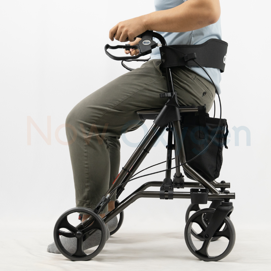 รุ่นใหม่ Torro Rollator แบรนด์ Drive Medical (Debilbiss) วอล์คเกอร์ 4 ล้อ อุปกรณ์ช่วยพยุงเดิน อุปกรณ์ฝึกเดิน รับประกัน 2 ปี