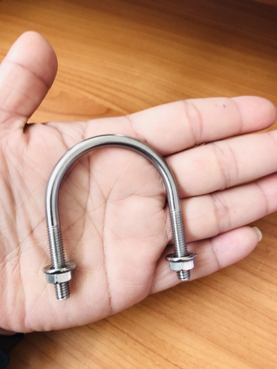 ยูโบลว์สแตนเลส+หัวน็อต ขนาด1 1/2" (1.5 Inch Stainless Steel U-Bolt) #93535 ราคา/ตัว