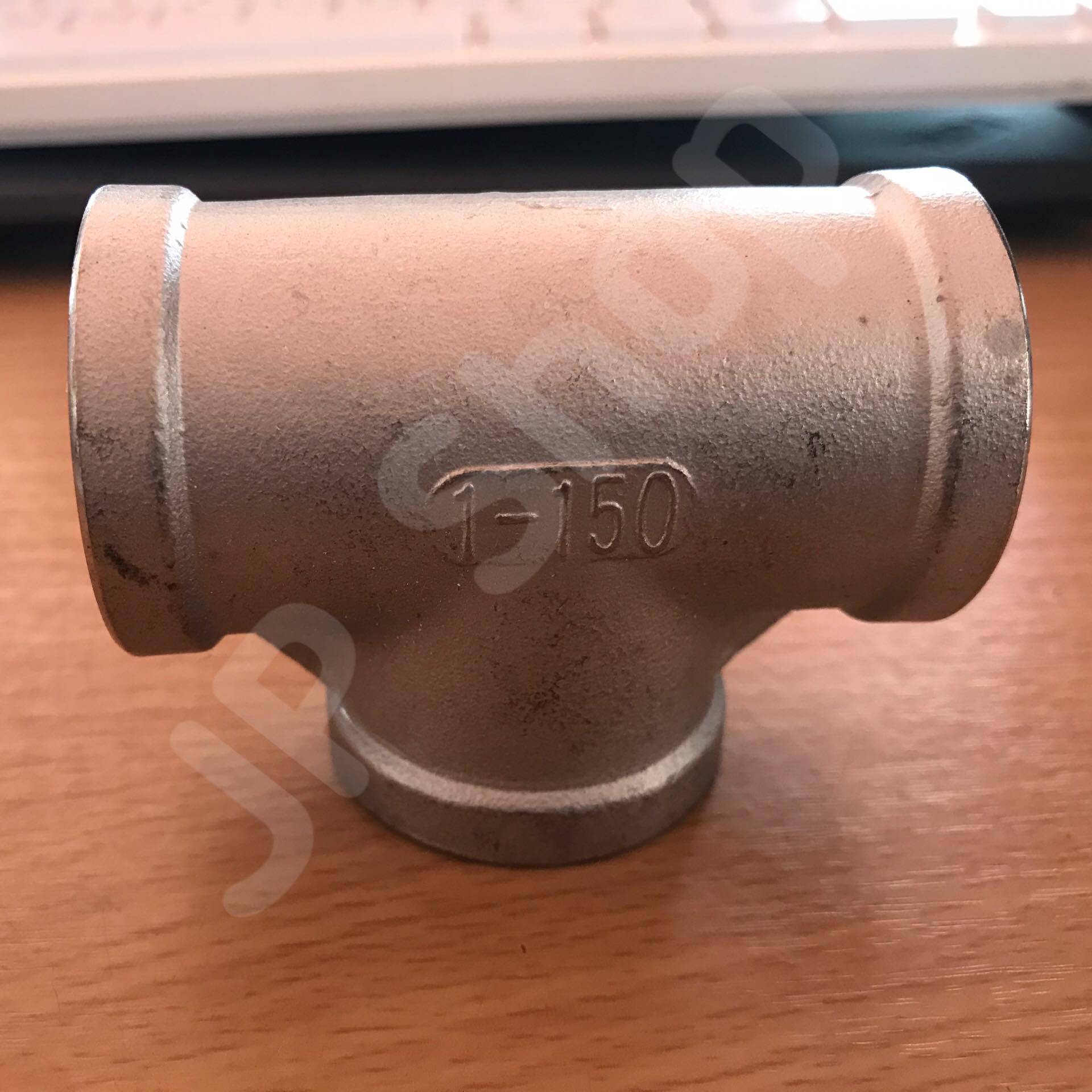 ข้อต่อสามทางสแตนเลส 304 ขนาด 1 นิ้ว (Stainless Steel Tee 304, 1" Female Thread (Tee F/F/F) #2851