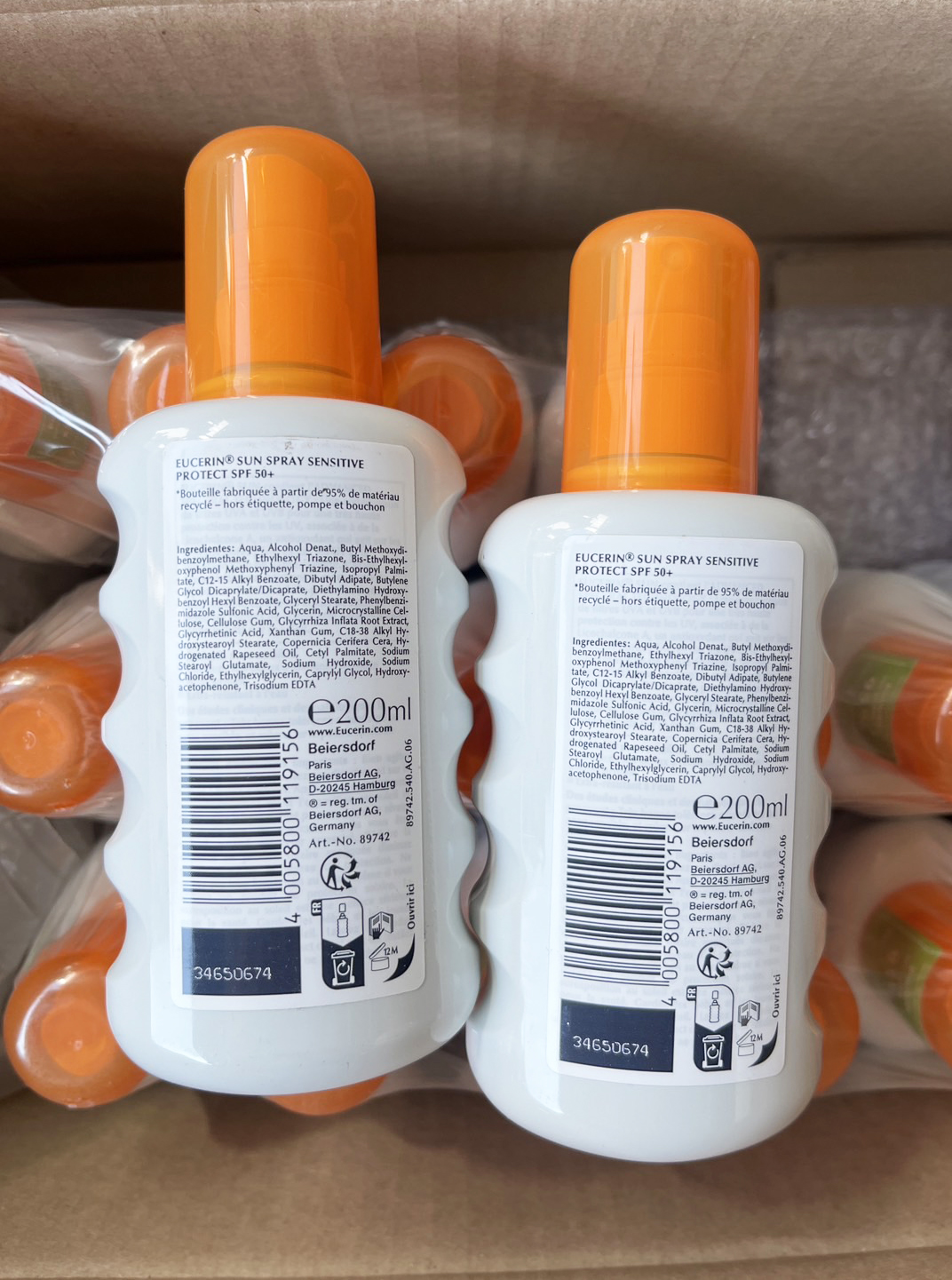 สเปรย์กันแดดทาตัวสำหรับผิวแพ้ง่าย Eucerin Sensitive Protect sun <Body> Spray SPF50+ 200ml. (1ขวด)