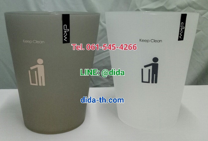 ถังขยะพลาสติกใส ทรงสี่เหลี่ยม 11 ลิตร ไม่มีฝา