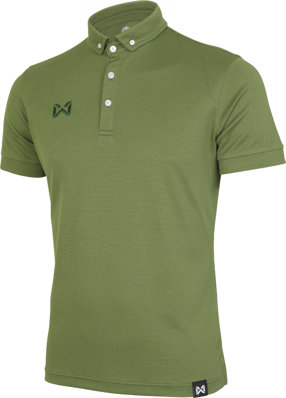 POLO SPORT WARRIX ( วอริกซ์ ) WA-3315N เสื้อโปโลสปอร์ต เสื้อคอกปก สีเขียวทหาร