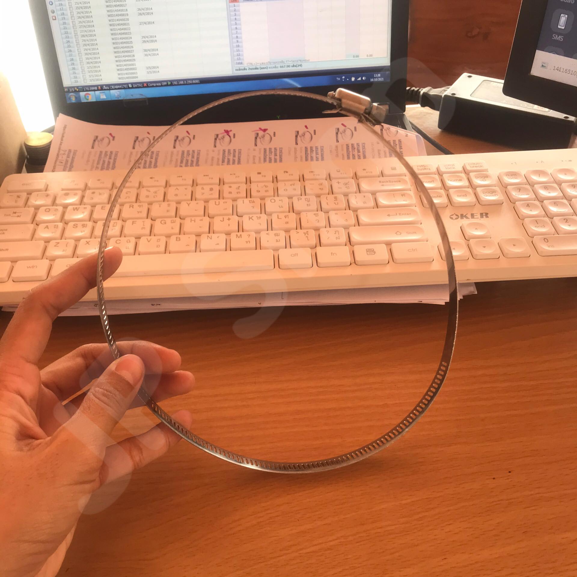 ปลอกรัด 155-178 (12 มม.) แคลมป์รัดท่อสแตนเลส 304 #155178