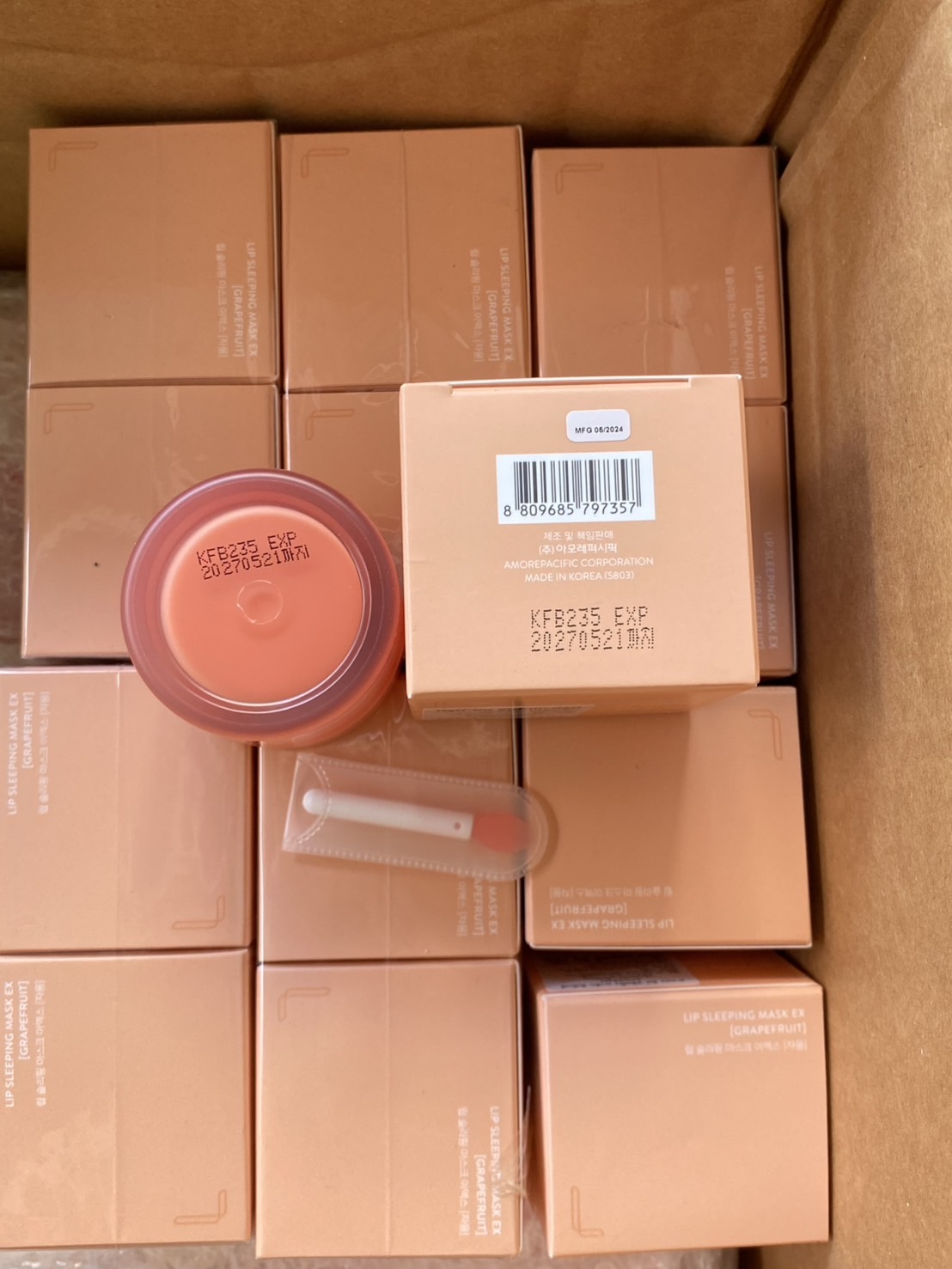 Laneige Sleeping Mask 20g. #Grapefruit มาส์กริมฝีปาก กลิ่นเกรฟฟรุต