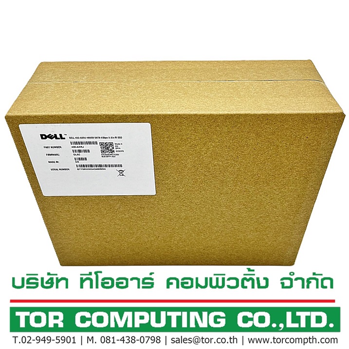 NEW Dell 400-AXRJ 03DCP0 [TorCompTH Thailand ขาย จำหน่าย ราคา] Dell 480GB SSD SATA RI 6G 512 2.5in HDD Hot-plug AG Drive,3.5in HYB CARR, 1 DWPD for R340