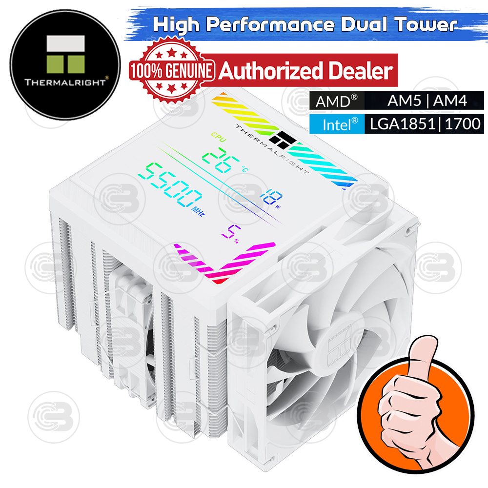 [CoolBlasterThai] Thermalright Peerless Assassin 140 Digital White Heat Sink (AM5/LGA1851 Ready) ประกัน 3 ปี