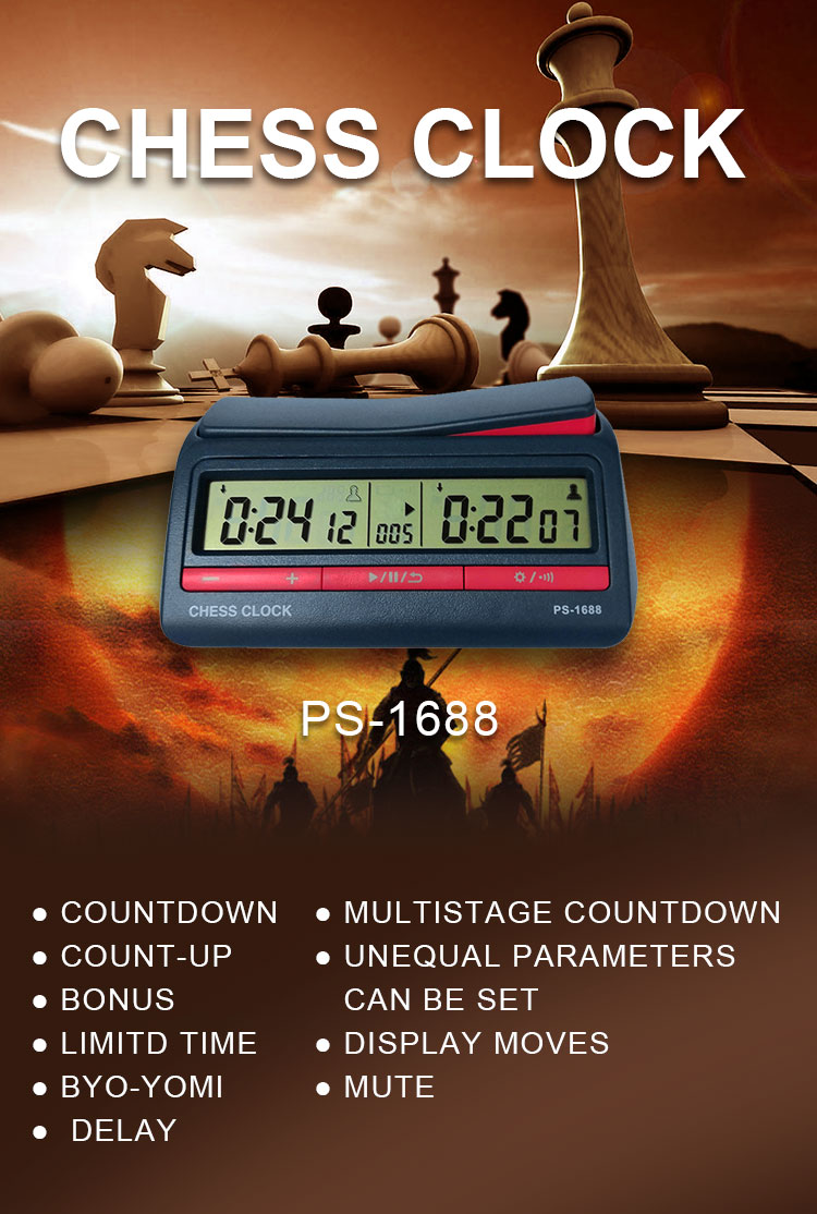 นาฬิกาจับเวลาหมากรุก ครอสเวิร์ด หมากล้อม Pursun Digital Clock PS-1688