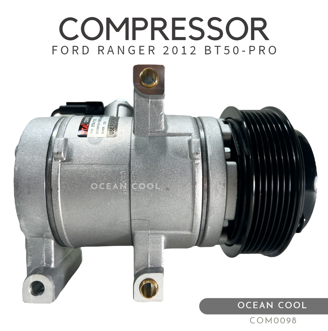 คอมเพลสเซอร์ ฟอร์ด เรนเจอร์ 2012 - 2014 ดีเซล COM0098 มาสด้า ธันเดอร์ บีที50 โปร Compressor For Ford Ranger Diesel Mazda BT-50 Proคอมแอร์ คอม คอมเพสเซอร์ อะไหล่แอร์