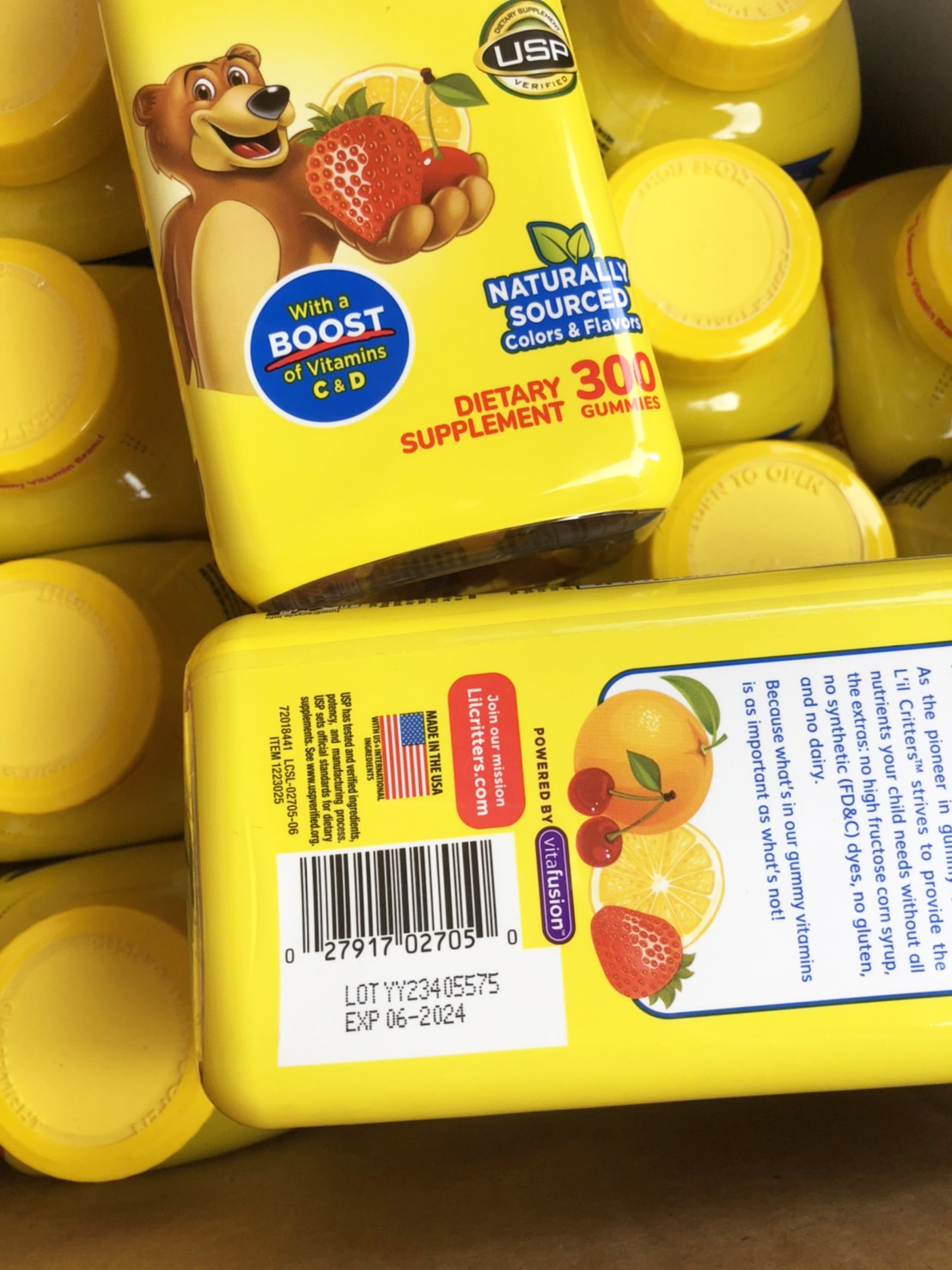 L’il Critters Gummy Vites Complete Multivitamin (300Gummies) วิตามินรวมสำหรับเด็กรูปน้องหมีน่ารัก