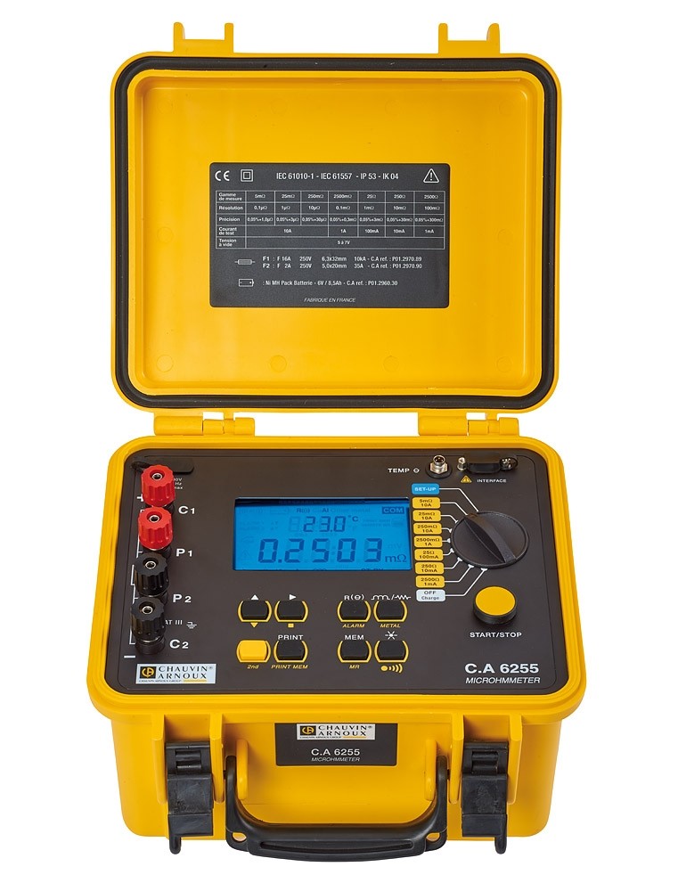 CA6255 MICRO-OHMMETER 10A ไมโครโอห์มมิเตอร์ โชวิน อาร์นูวซ์ Chauvin Arnoux รุ่น CA6255