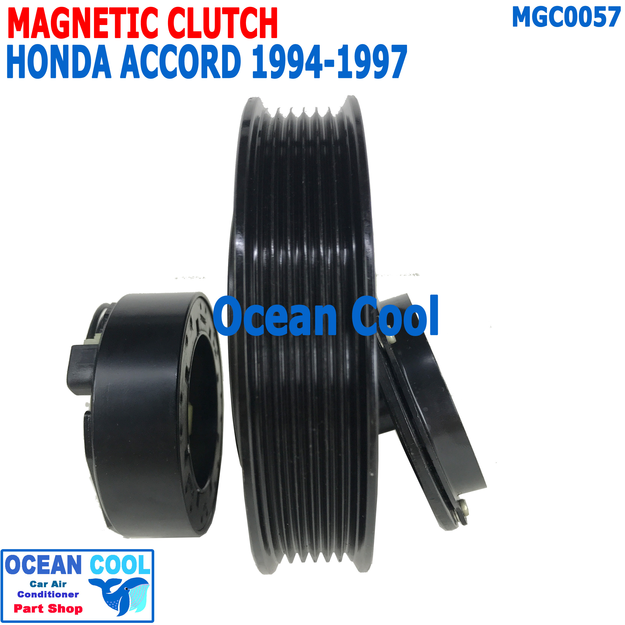 คลัชคอมแอร์ ฮอนด้า แอคคอร์ด 1994 - 1997 MGC0057 6PK Compressor Clutch Honda ACCORD ชุดหน้าคลัชคอมแอร์ อะไหล่ แอร์ รถยนต์ 1995 1996