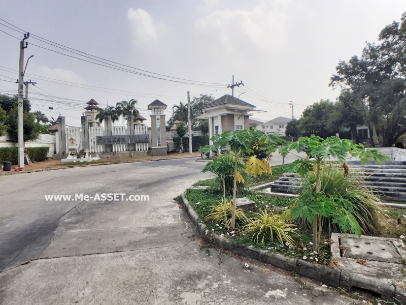 ขายบ้านแฝด ม.พฤกษาวิลล์ ถ.รามคำแหง 160 ซ.มิสทีน แขวงสะพานสูง เขตสะพานสูง กรุงเทพ ต้นโครงการ ถนนเมน หน้าบ้านไม่ชนใคร / พื้นที่ 2 ชั้น 38.3 ตารางวา