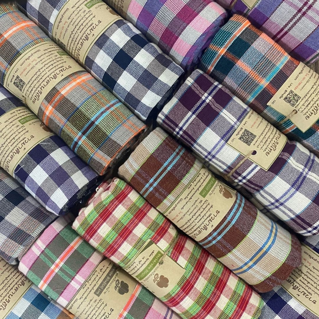 ผ้าขาวม้าฝ้าย P2 รุ่นมาตรฐานชายไทย ขนาด 80x200 cm