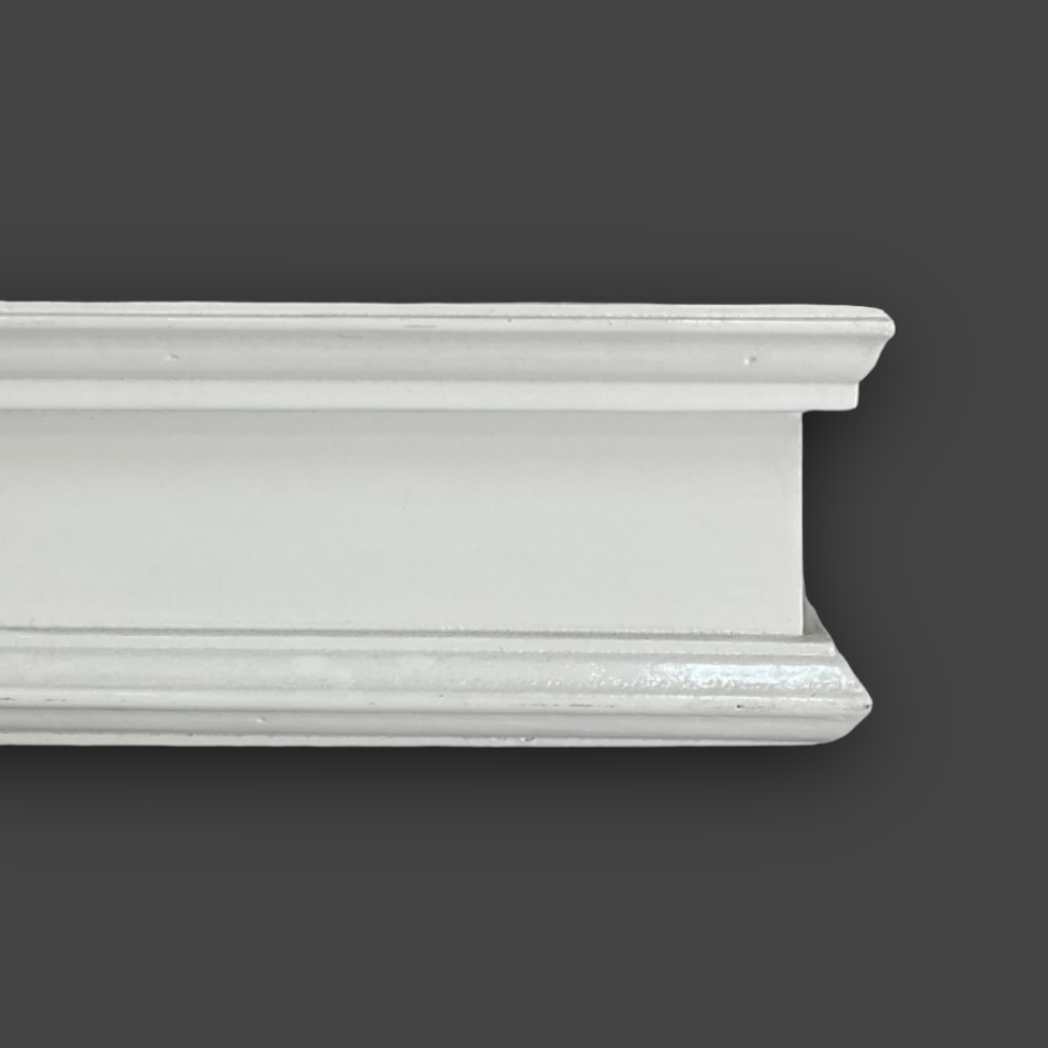 หิ้งกล่องโมเดิร์นลายบัว สีขาว