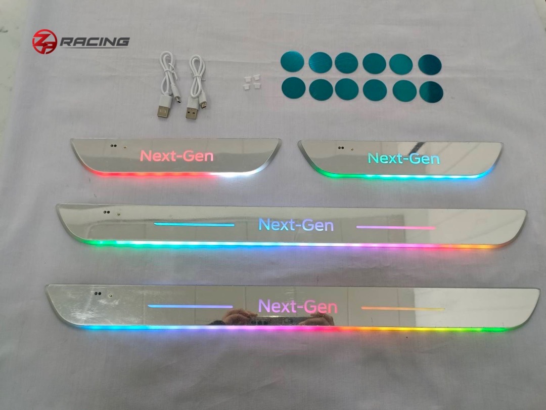 คิ้วบันได สคัฟเพลท Next Gen Everest ฟอร์ดเอเวอเรสต์ มีไฟ LED แบบวิ่ง