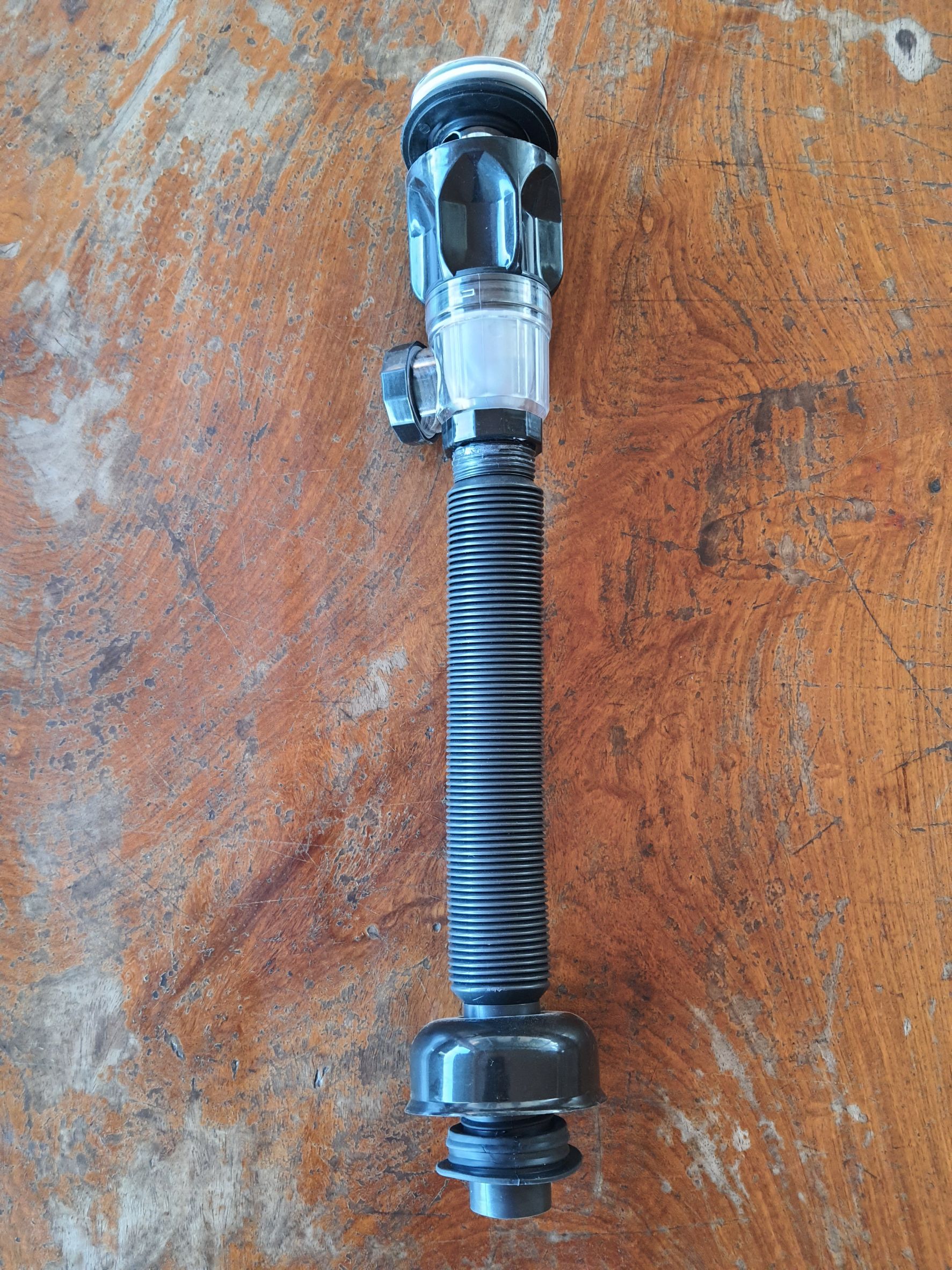 ท่อน้ำทิ้งเอนกประสงค์ ท่อย่นสีดำปรับระดับ ใช้ได้ทั้งอ่างซิงค์และอ่างล้างหน้า กันกลิ่น กันแมลง #14901