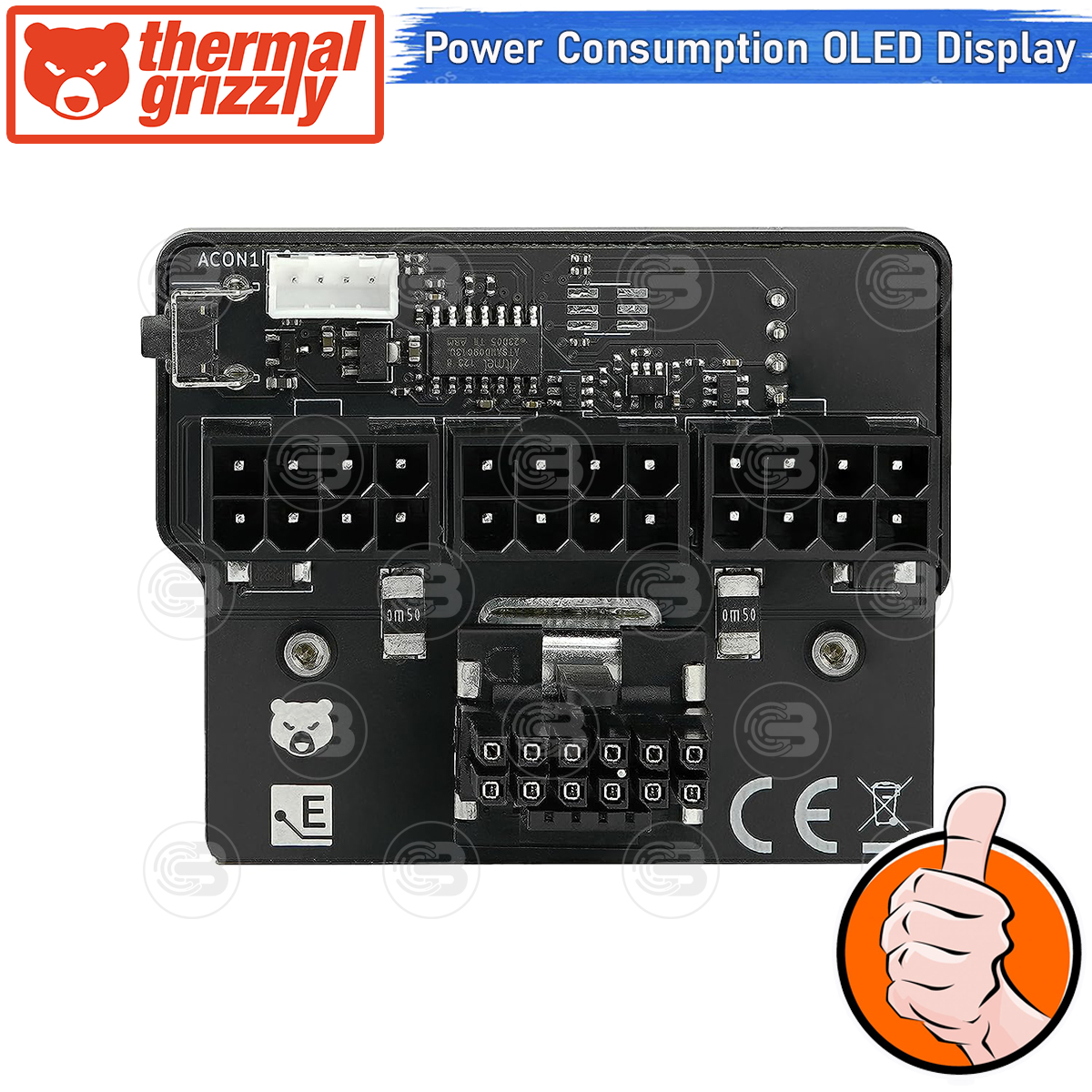 [CoolBlasterThai] Thermal Grizzly WireView (WVP38H1R) 1x12VHPWR to 3x8Pin PCIe Reversed GPU Power Consumption OLED Displ