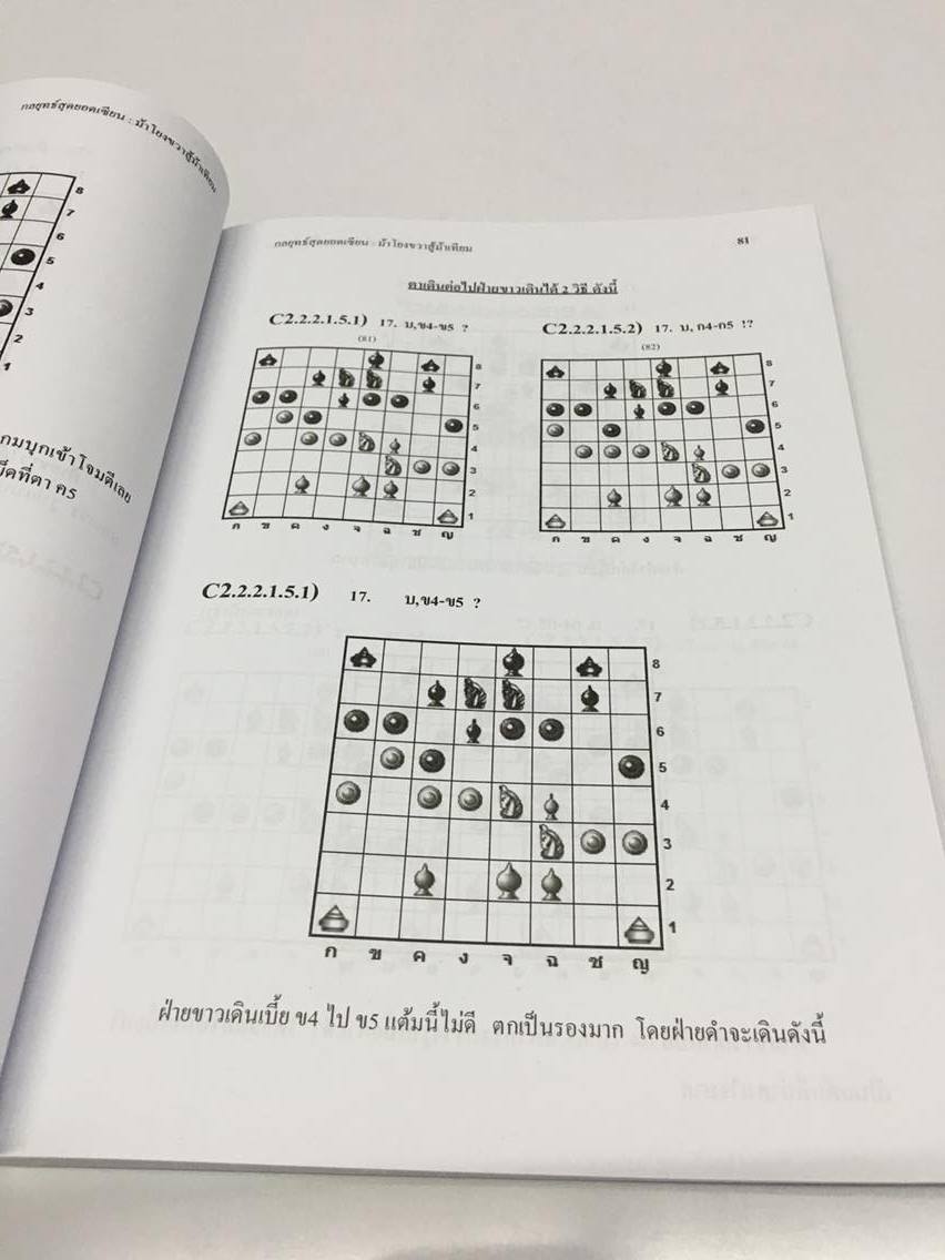 หนังสือหมากรุกไทย กลยุทธ์สุดยอดเซียน ฉบับม้าโยงขวาสู้ม้าเทียม