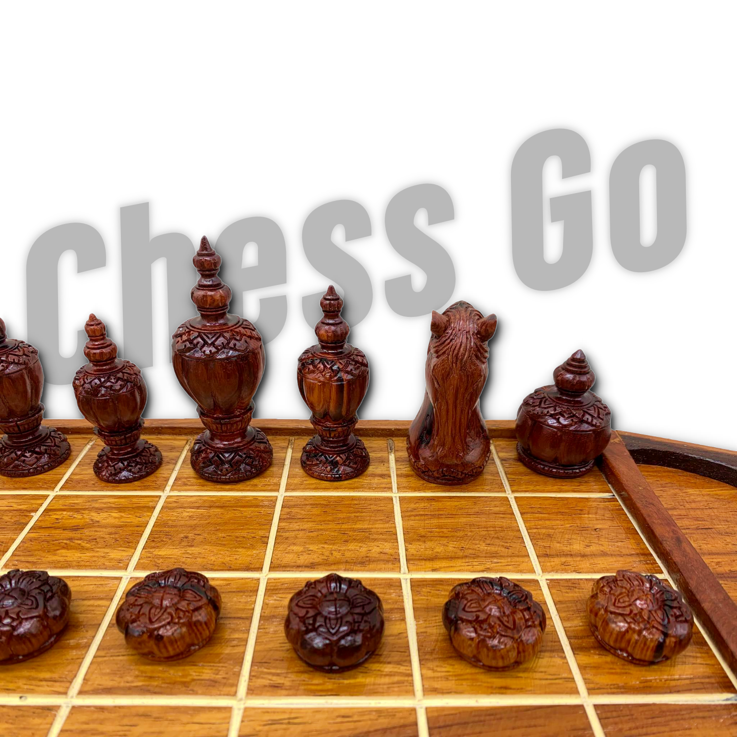 ตัวหมากรุกไทยไม้เนื้อแข็ง รุ่น Champion set C