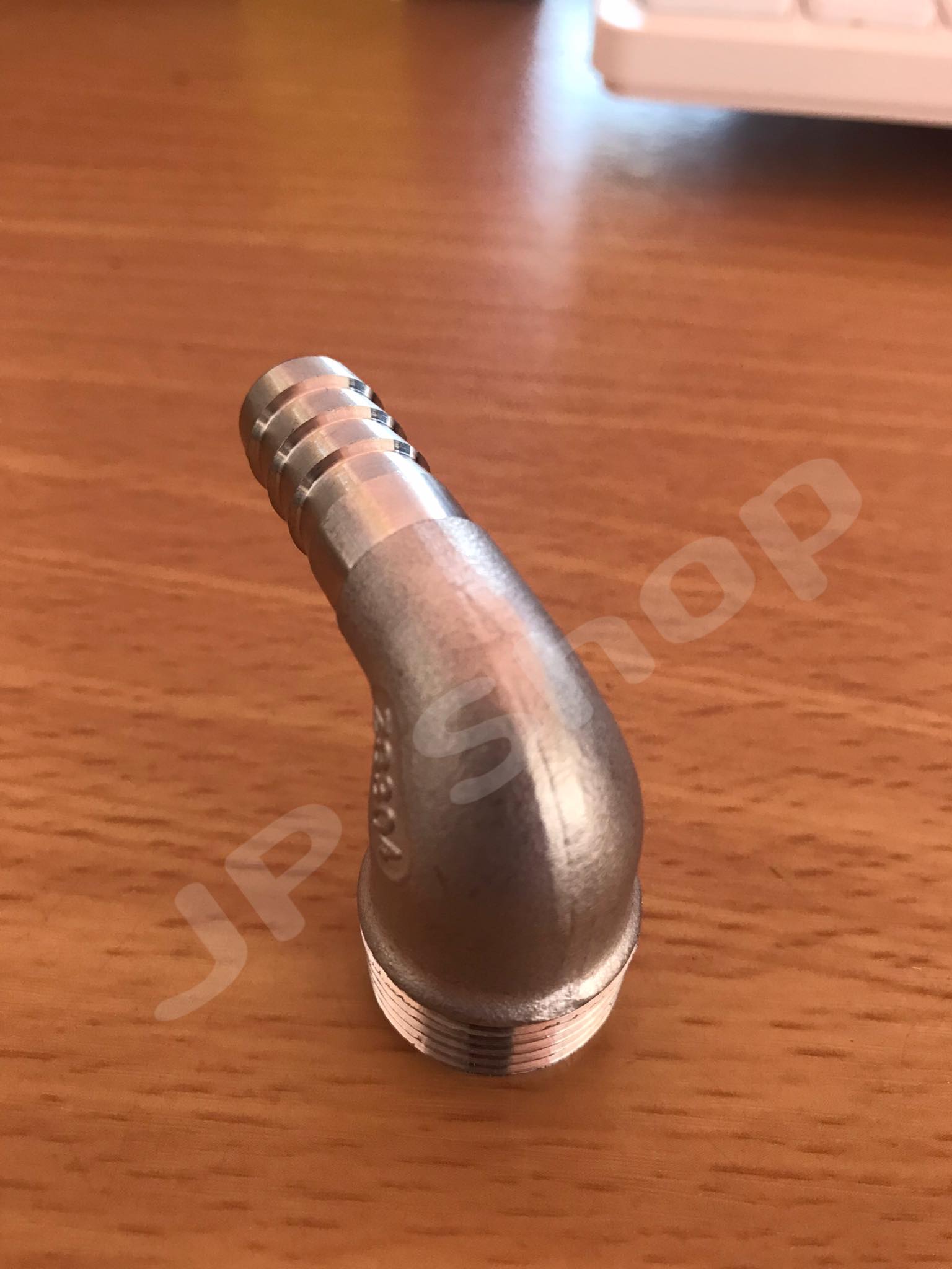 ข้องอเกลียวนอก ขนาด4หุน หางไหล 12 mm. สแตนเลส304 #50011