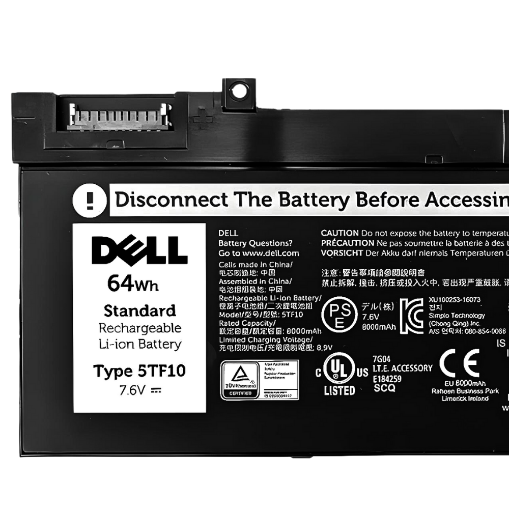 Battery Dell Precision 7530, 4-Cell 64Wh, แบตเตอรี่ Dell 5TF10 ของแท้รับประกันศูนย์ Dell Thailand ราคาไม่แพง