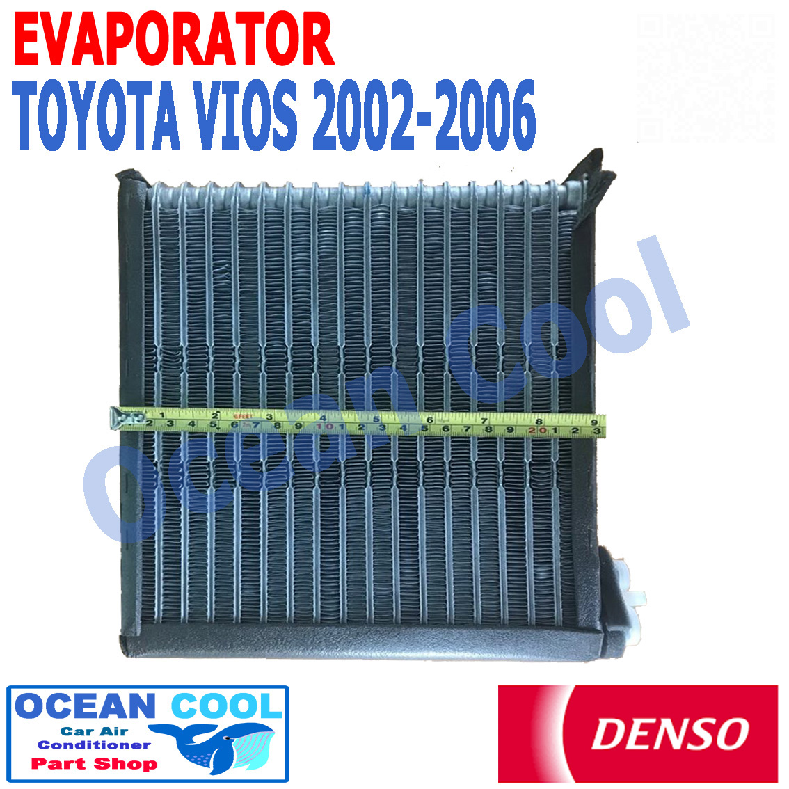 คอยล์เย็น วีออส 2002 - 2006 EVA0008 DENSO เเท้ TG447600-88914D Evaporator TOYOTA VIOS ตู้แอร์ คอยเย็น โตโยต้า วีอ๊อส พ.ศ 2545 ถึง 2549 อะไหล่ แอร์ รถยนต์ 2003 2004 2005