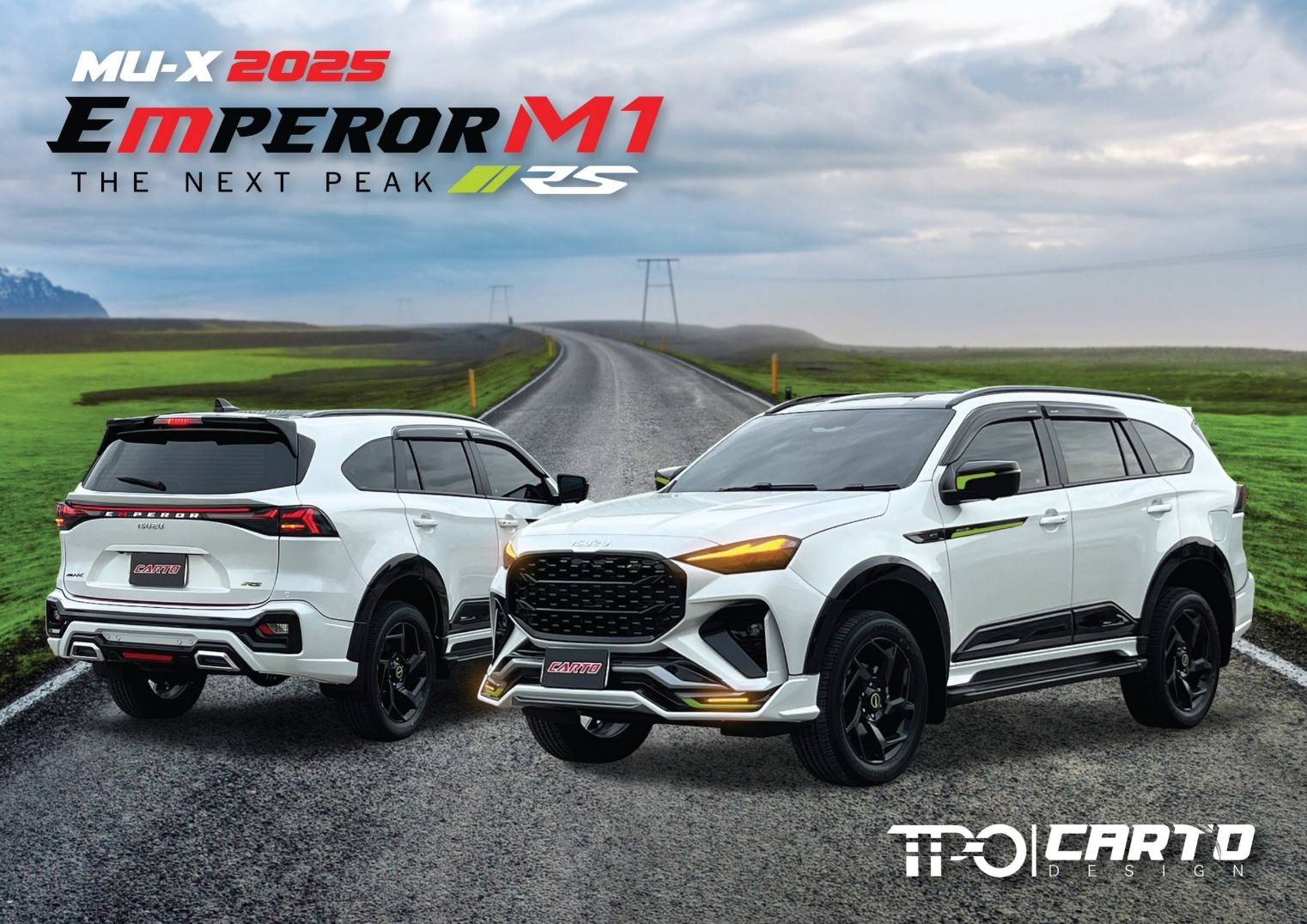 ชุดแต่ง ชุดสเกิร์ต Isuzu MU-X 2025 รุ่น EMPEROR M1 เฉพาะ RS