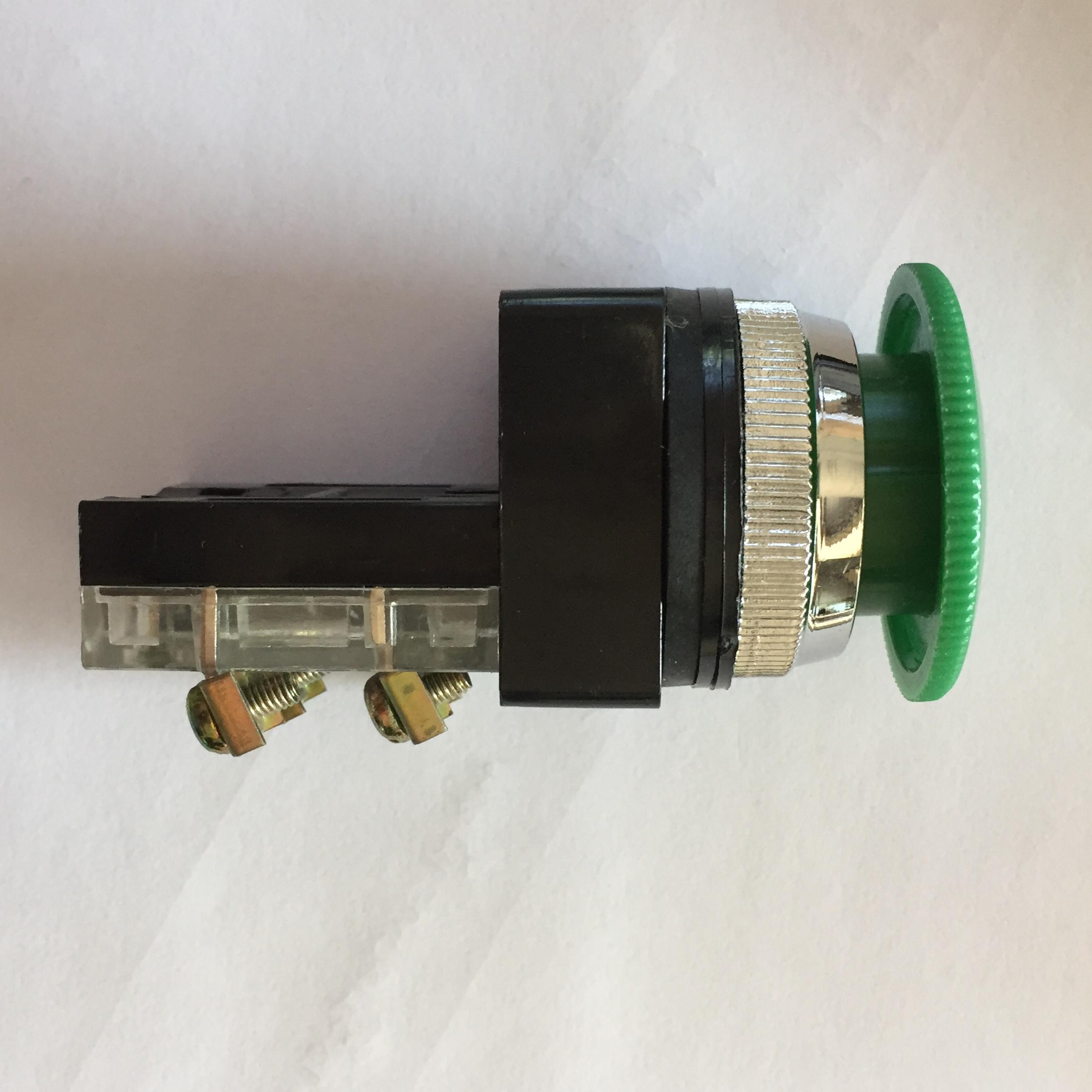 สวิทย์หัวเห็ด เขียว แดง 250VAC Max 600v 6A NO ขนาด 30มม