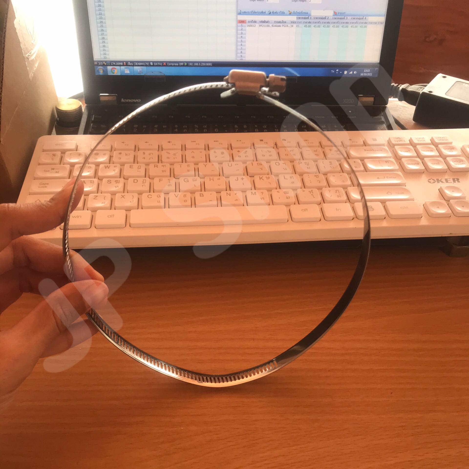 ปลอกรัด 141-165 (12 มม.) แคลมป์รัดท่อสแตนเลส 304 #141165