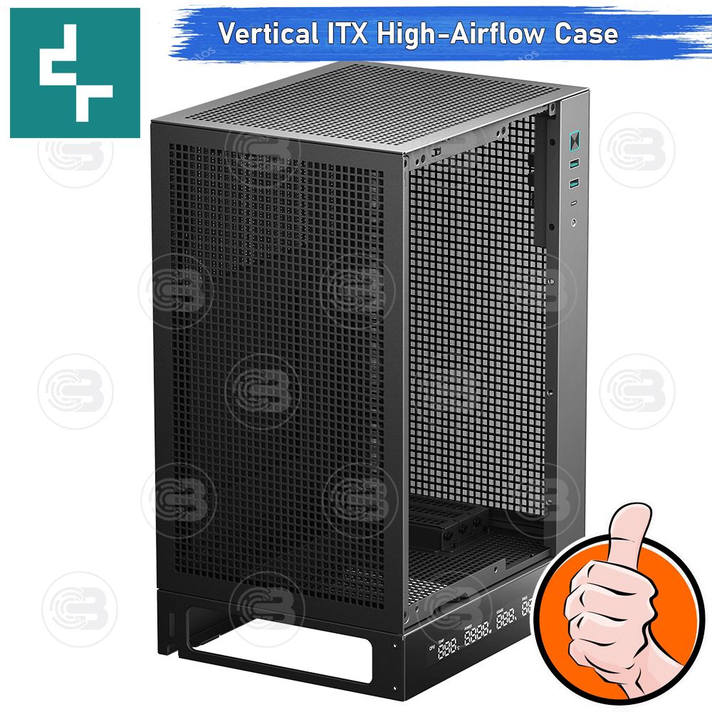 [CoolBlasterThai] DEEPCOOL CH170 Digital Vertical ITX High-Airflow PC Case Black ประกัน 1 ปี