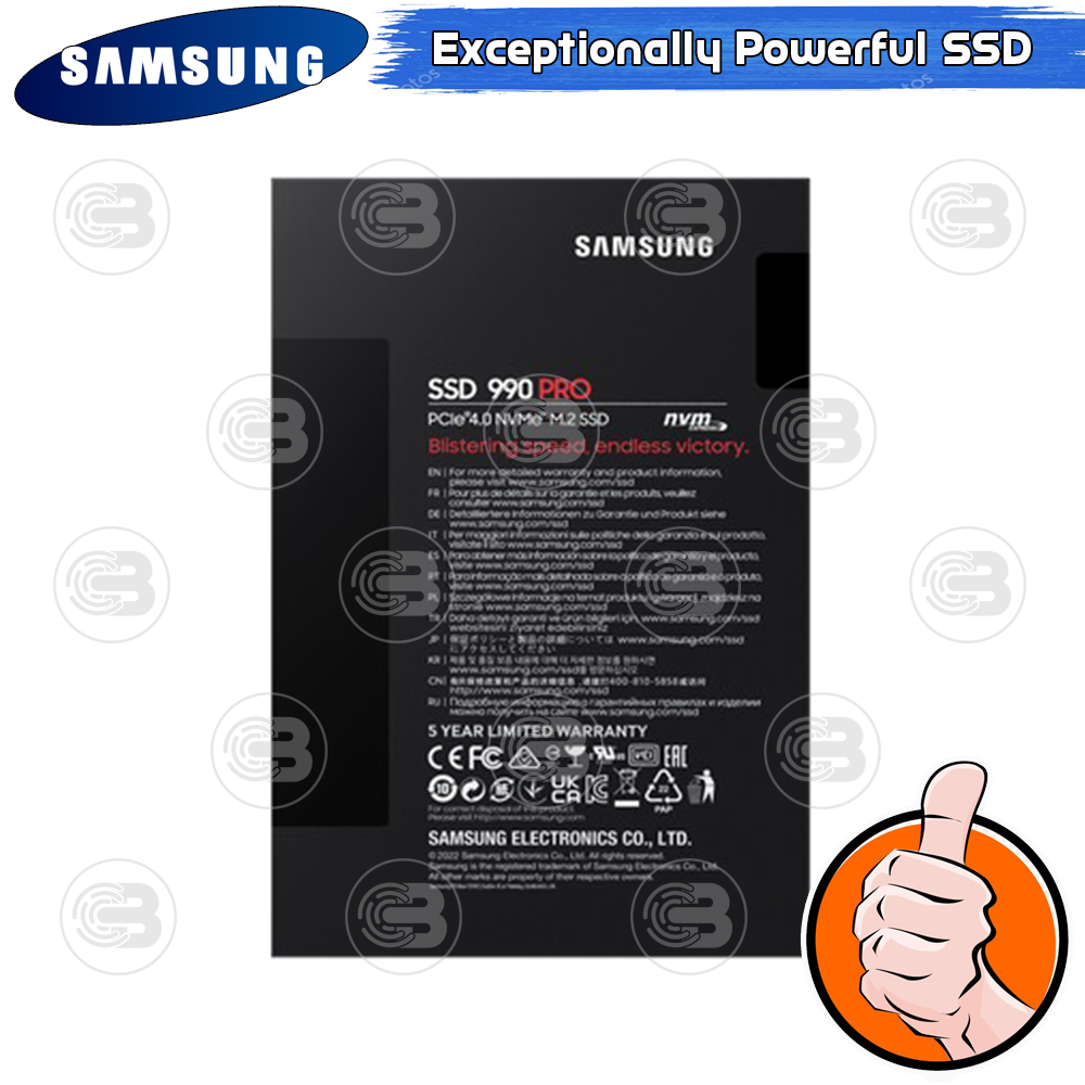 [CoolBlasterThai] SAMSUNG 990 PRO NVMe M.2 SSD PCIe Gen 4.0 1TB ประกัน 5 ปี (MZ-V9P1T0BW)