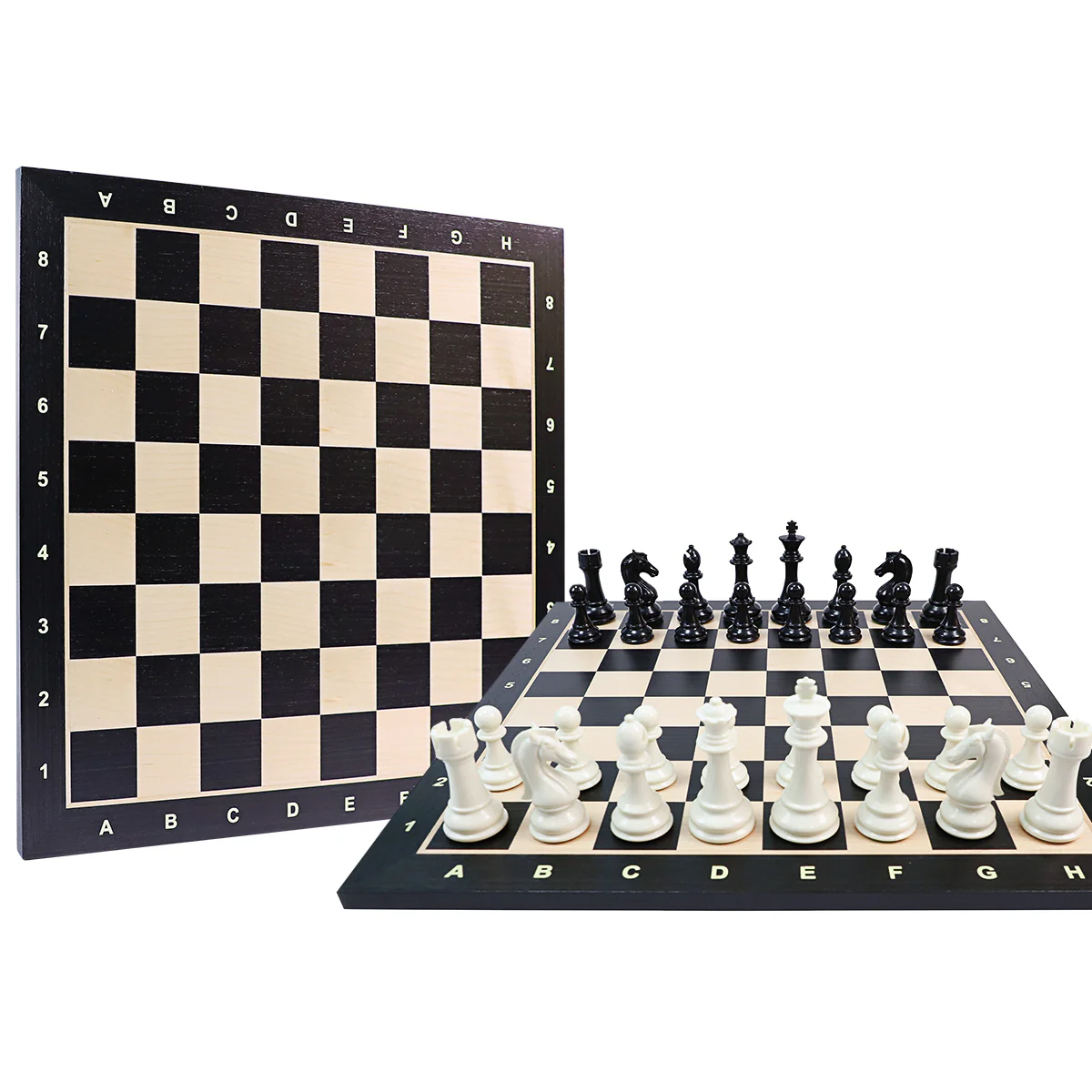 21" Ebony & Maple Wooden Chess Board กระดานหมากรุกสากลไม้Ebony