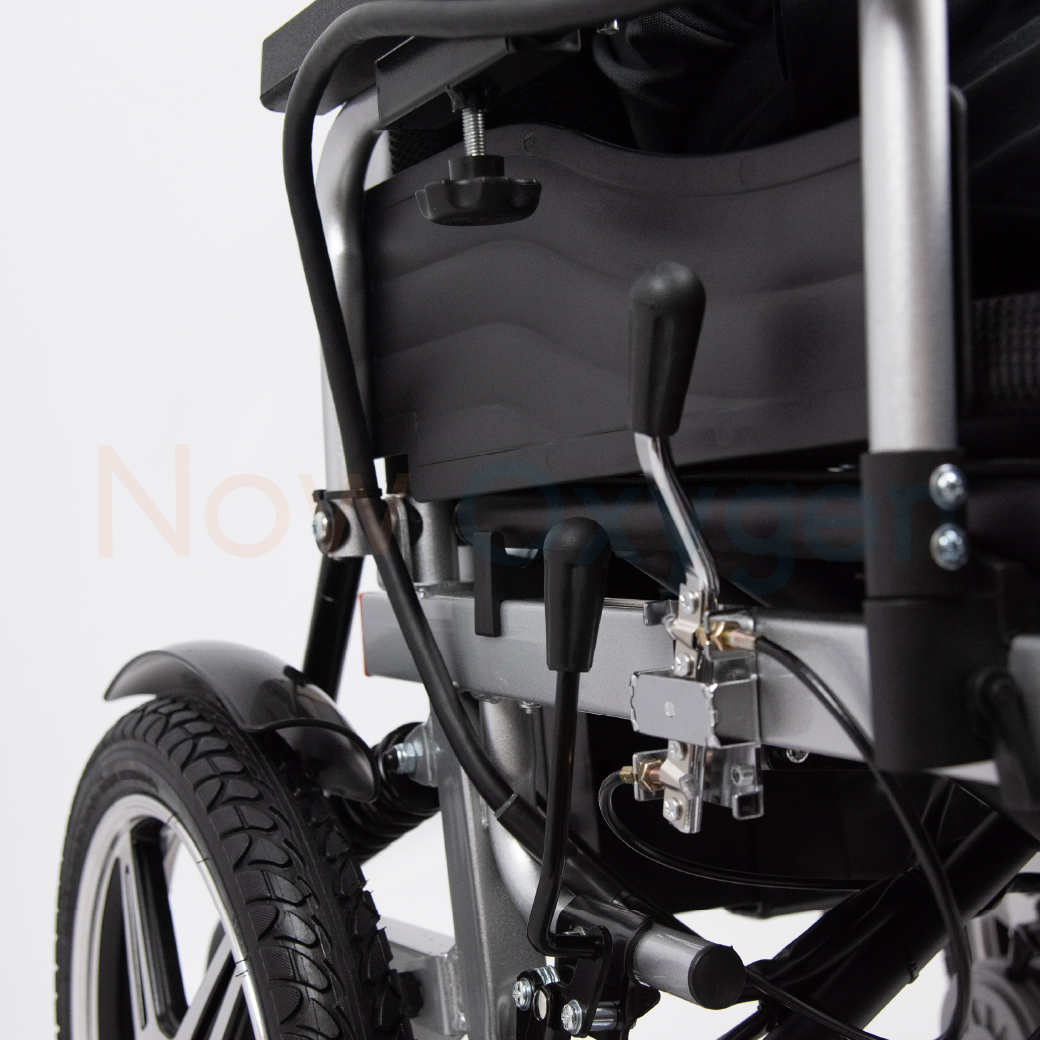 รถเข็นไฟฟ้า รุ่นพนักพิงสูง (High Back) ปรับเอนนอน ปรับยืดขาและเหยียดขา รับประกัน 1 ปี