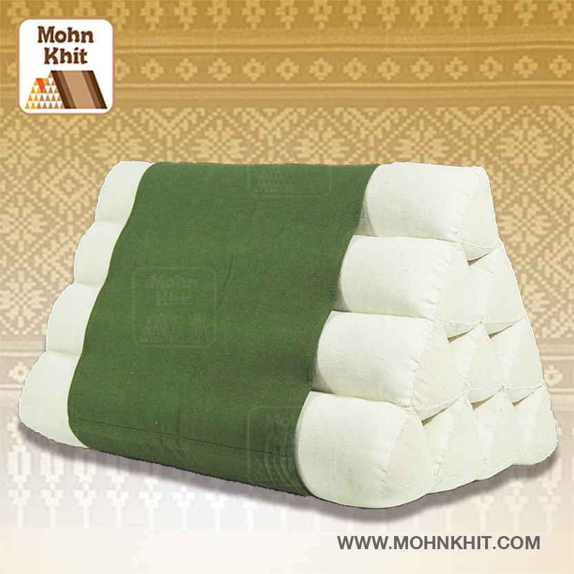 หมอนสามเหลี่ยม10ช่อง 50x28x30Cm.Decorate design Triangle kapok Traditional Floor Cushions 10 holes.