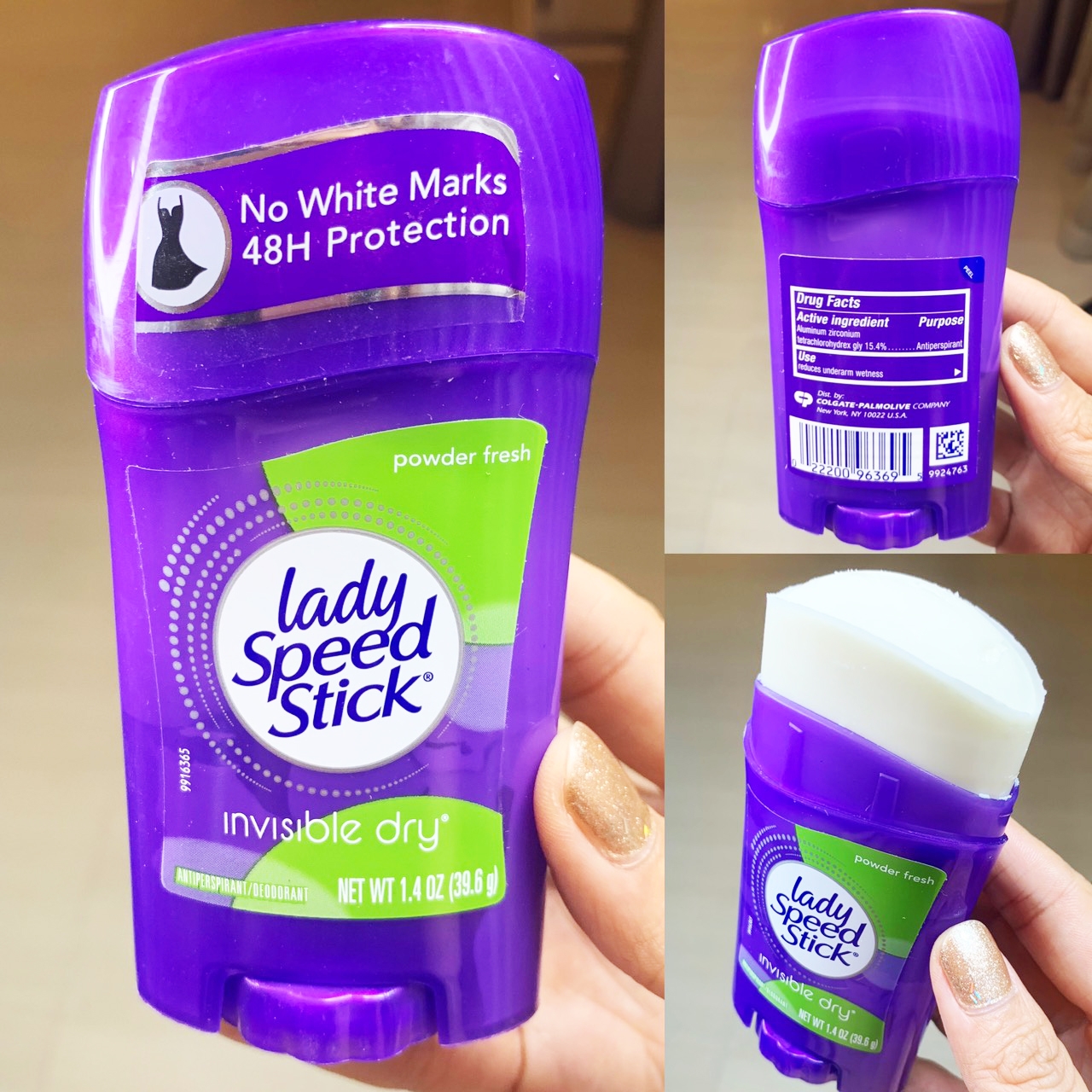 Lady Speed Stick 39.6g. กลิ่น Power Fresh โรลออนระงับกลิ่นกาย เลดี้สปีด สติ๊ก