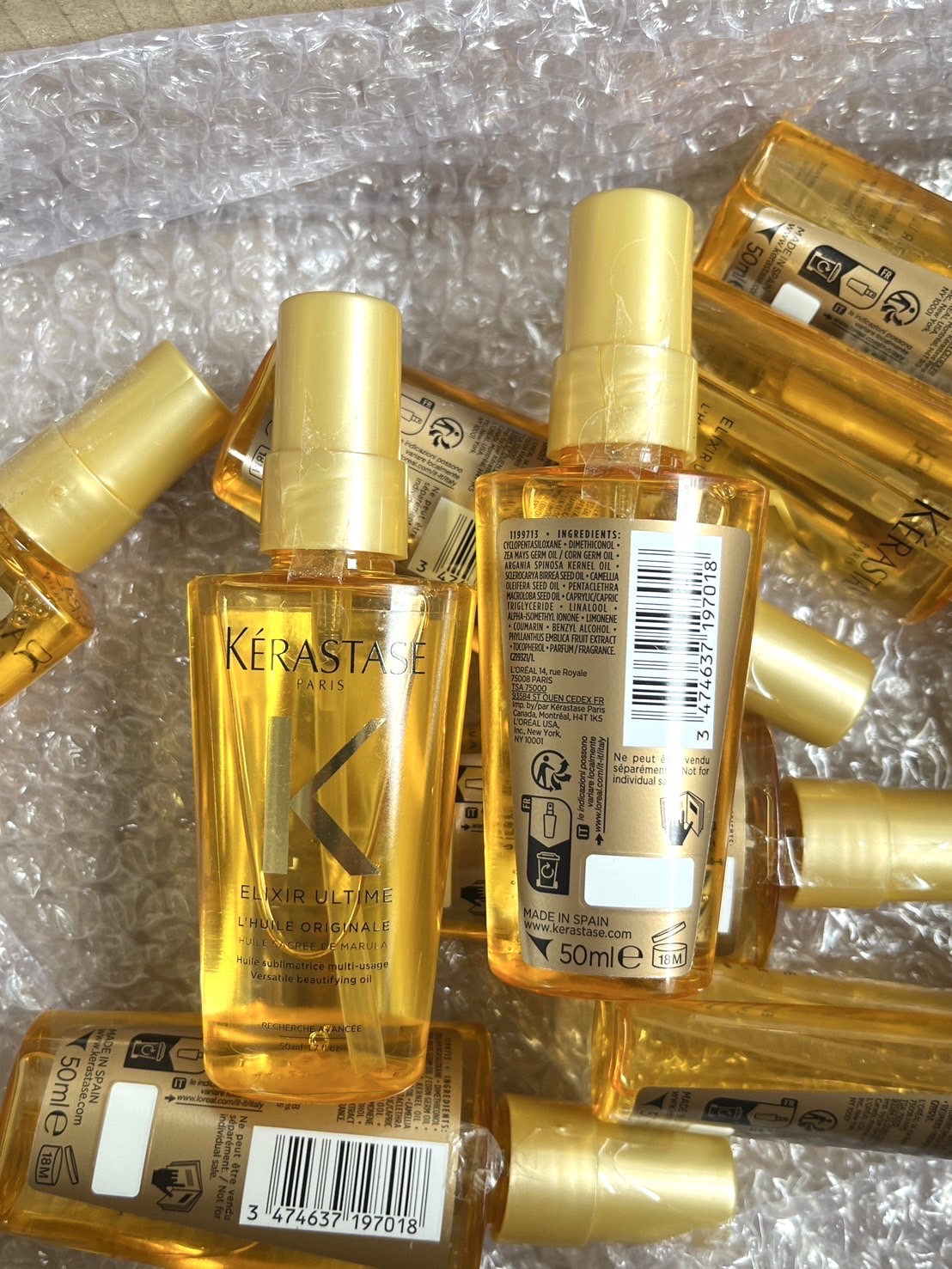 Kerastase Elixir Ultime Beautifying Oil 50ml. ออยล์บำรุงเส้นผม ขนาดทดลอง ของแท้ (1ขวด)