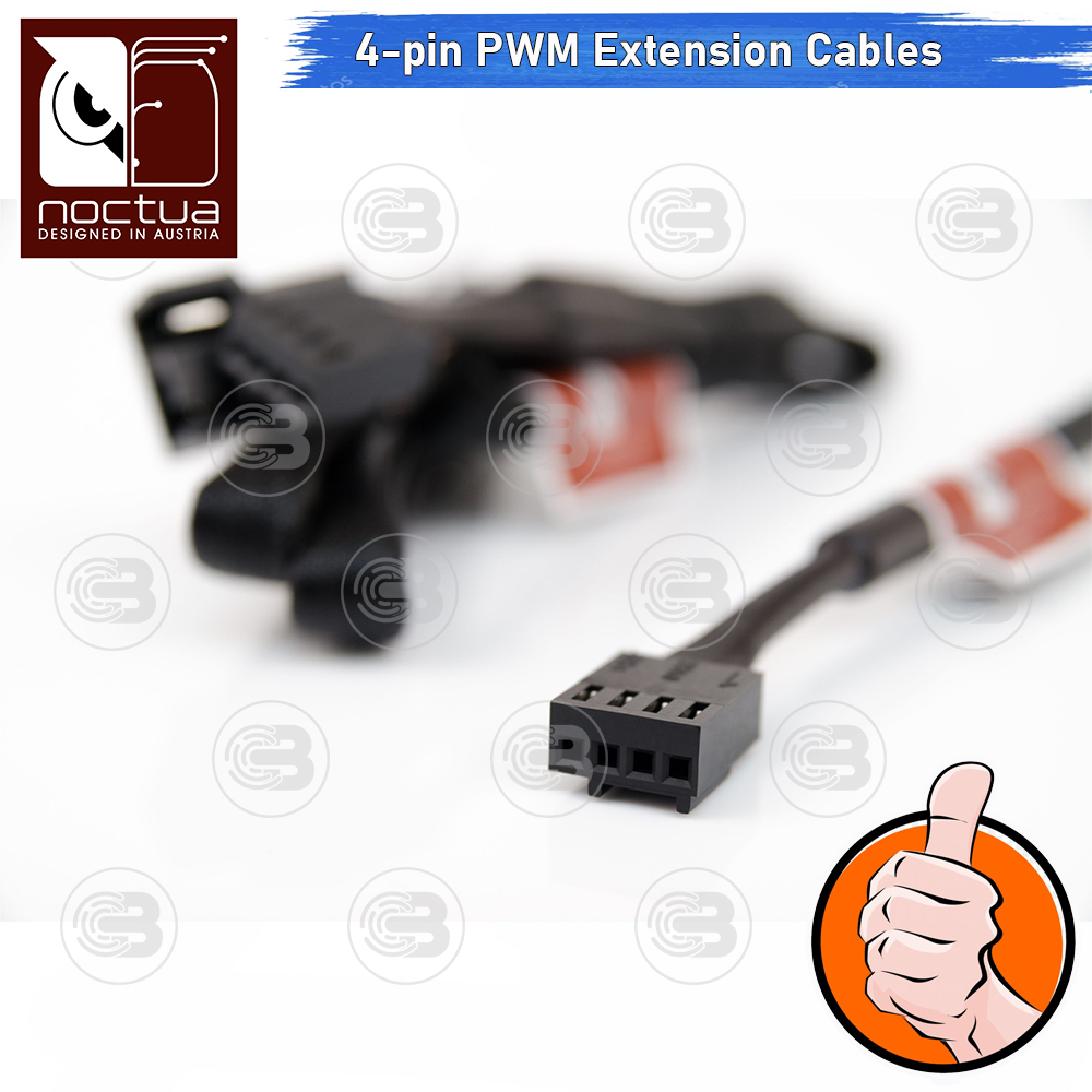 [CoolBlasterThai] Noctua NA-SEC1 Three Fully Sleeved 4-pin PWM 30cm Extension Cables ประกัน 6 ปี