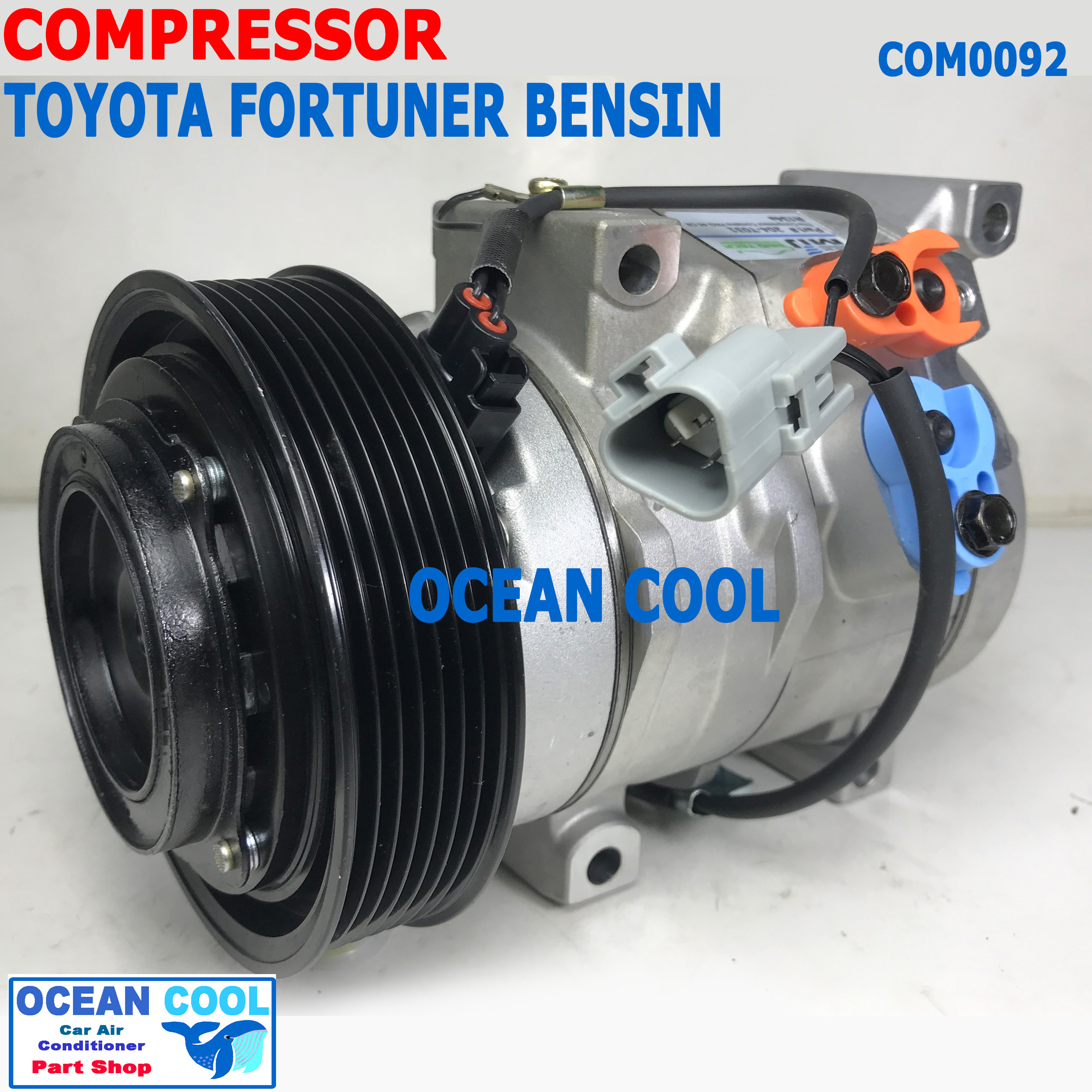 คอมเพลสเซอร์ โตโยต้า ฟอร์จูนเนอร์ , อินโนว่า เบนซิน MIJ-T031 COM0092 10S15C Compressor For toyota Forturner innova bensin คอมแอร์ คอม คอมเพสเซอร์ อะไหล่แอร์
