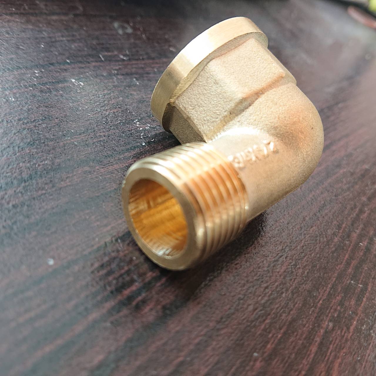 ทองเหลือง ข้องอเกลียวใน6หุน เกลียวนอก4หุน #060498