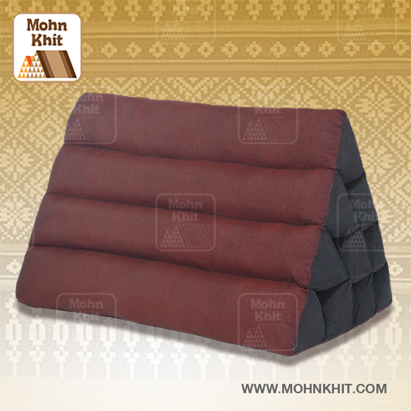 หมอนสามเหลี่ยม10ช่อง 50x28x30Cm.Decorate design Triangle kapok Traditional Floor Cushions 10 holes.