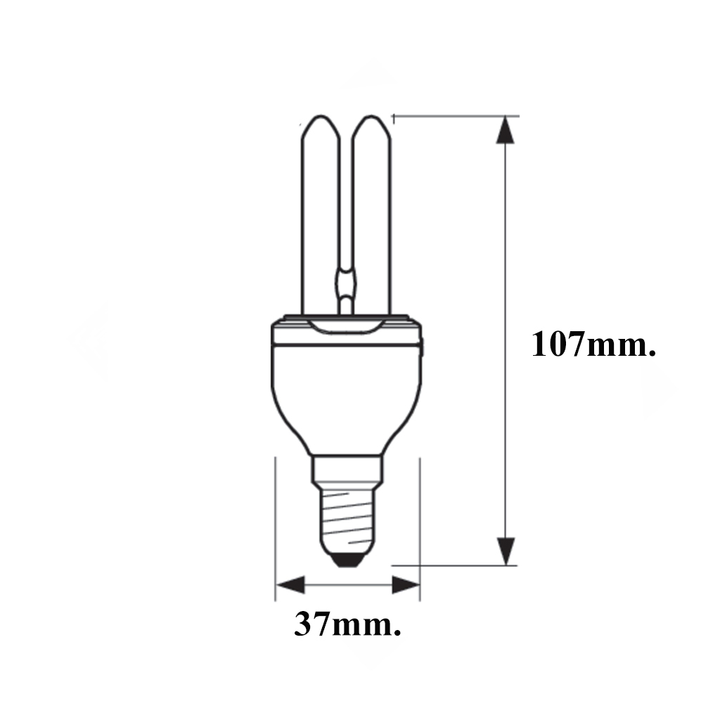 หลอดประหยัดไฟจีนี่ 5W CDL/WW E14 PHILIPS
