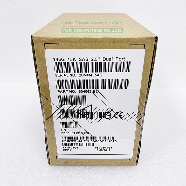 HP 504062-B21 504334-001 [TorCompTH ขาย จำหน่าย ราคา] HP 146GB 15K 3G SAS 2.5IN DP HDD HP G6 G7