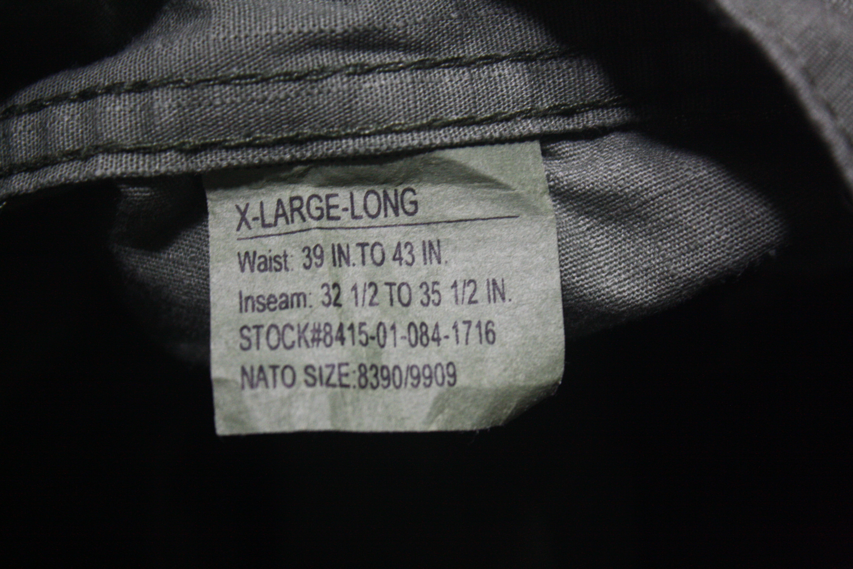 กางเกงทหาร OG107