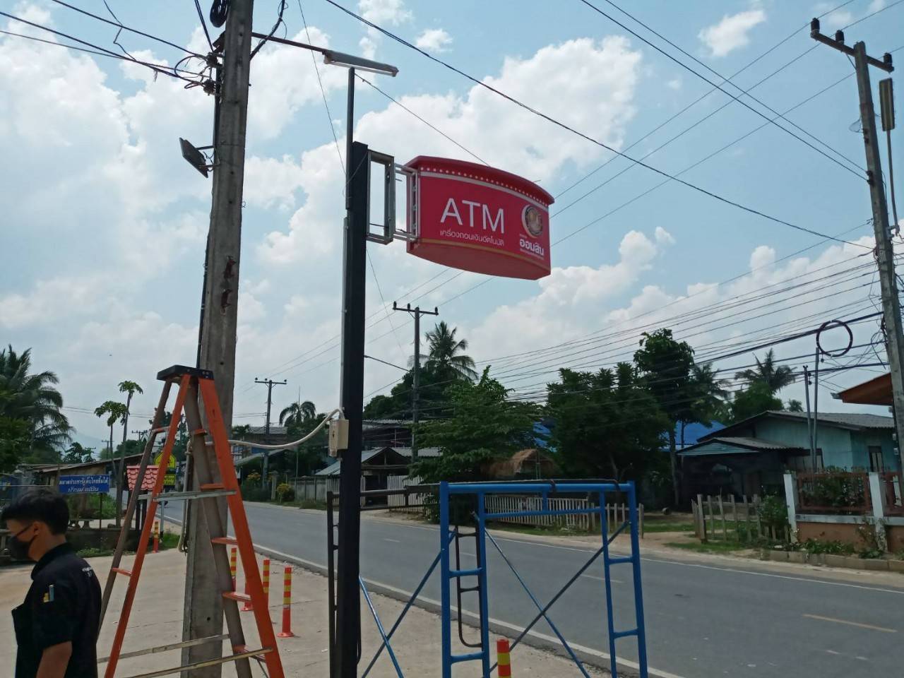 งานป้ายกล่องไฟปั๊มนูน ออมสิน