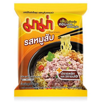 มาม่า บะหมี่กึ่งสำเร็จรูป รสหมูสับ 60 กรัม แพ็ค 40